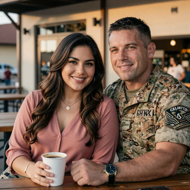 Happy military couple Camila & Brandon (Army Officer) from San Antonio, Texas