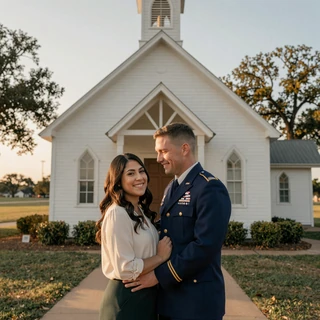 Happy military couple Sofia & Captain Daniel (US Army, officer) from Lubbock, Texas