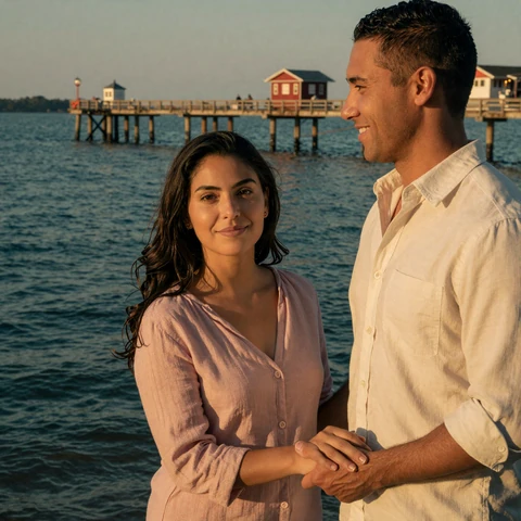 Happy military couple Caroline & Tyler (US Navy) from Virginia Beach, Virginia