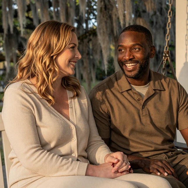 Happy military couple Rebecca & Marcus (Army Veteran) from Savannah, Georgia