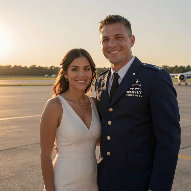 Happy military couple Sophia & Anthony (USAF Pilot) from Hampton, Virginia