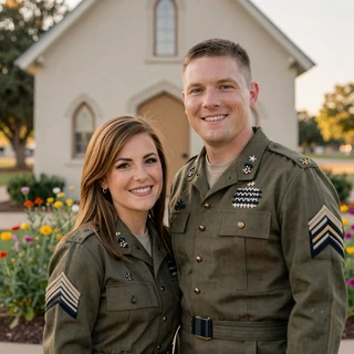 Happy military couple Hannah & Daniel (US Army) from Killeen, Texas